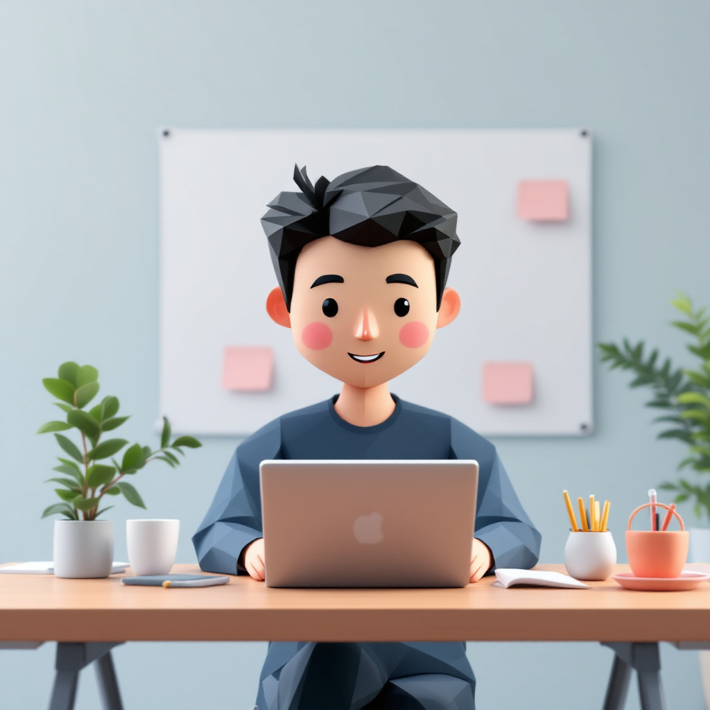 ITエンジニア（技術・人文知識・国際業務）のキャラクターイラスト