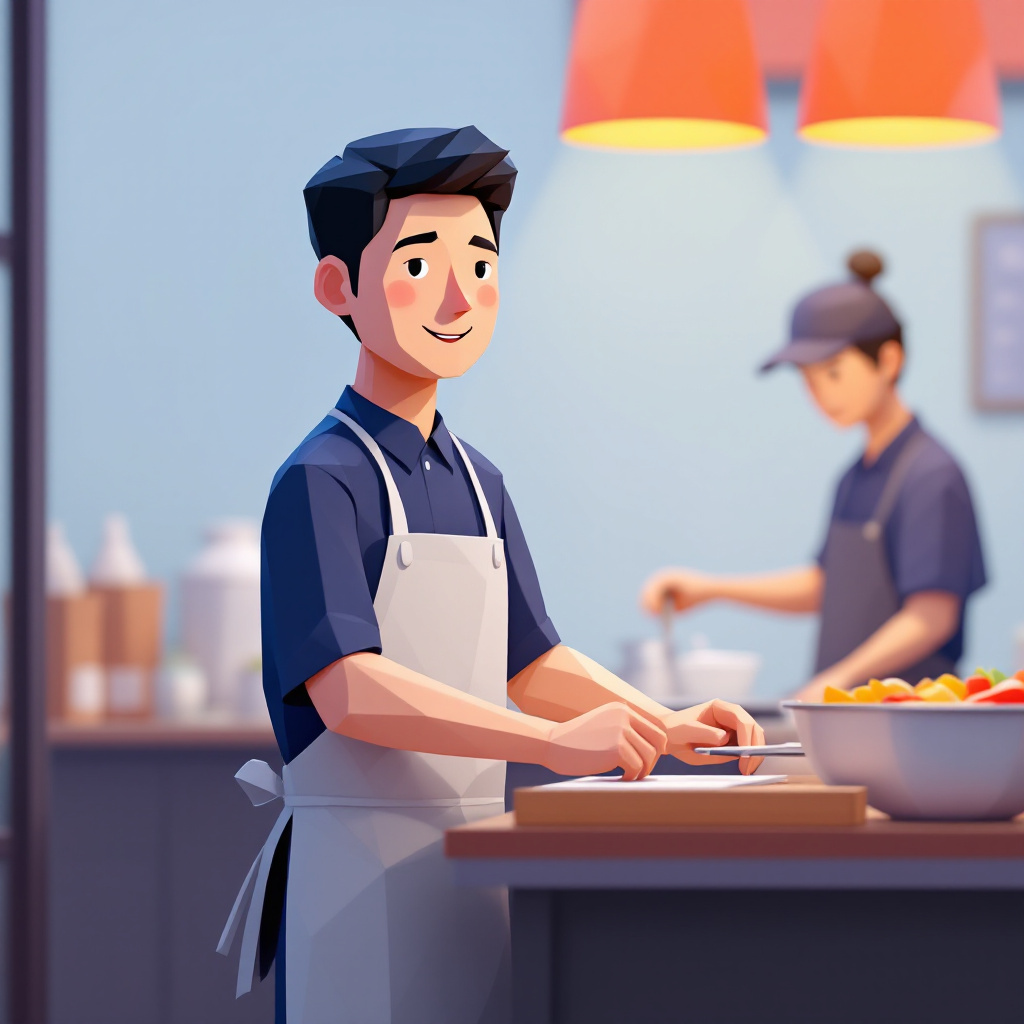 特定技能（外食・宿泊）スタッフのキャラクターイラスト