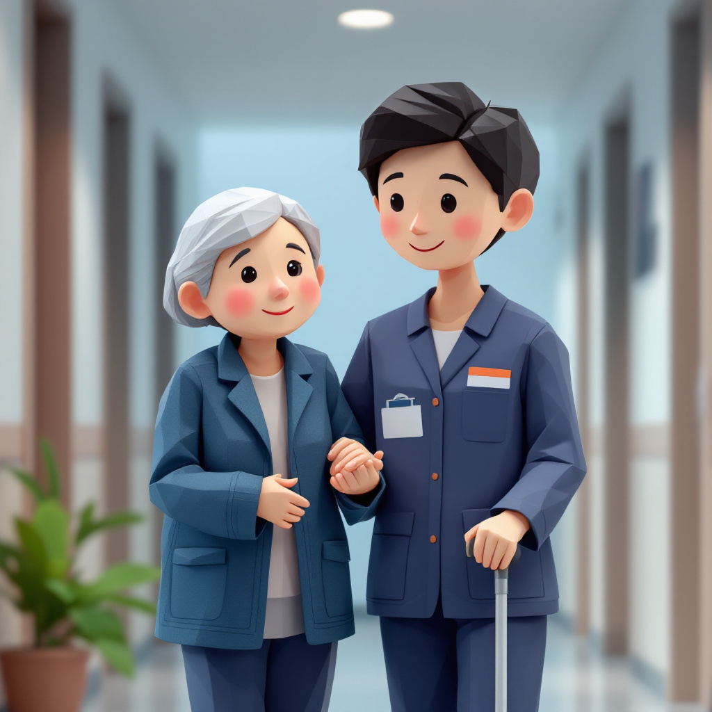 特定技能（介護）ケアスタッフのキャラクターイラスト