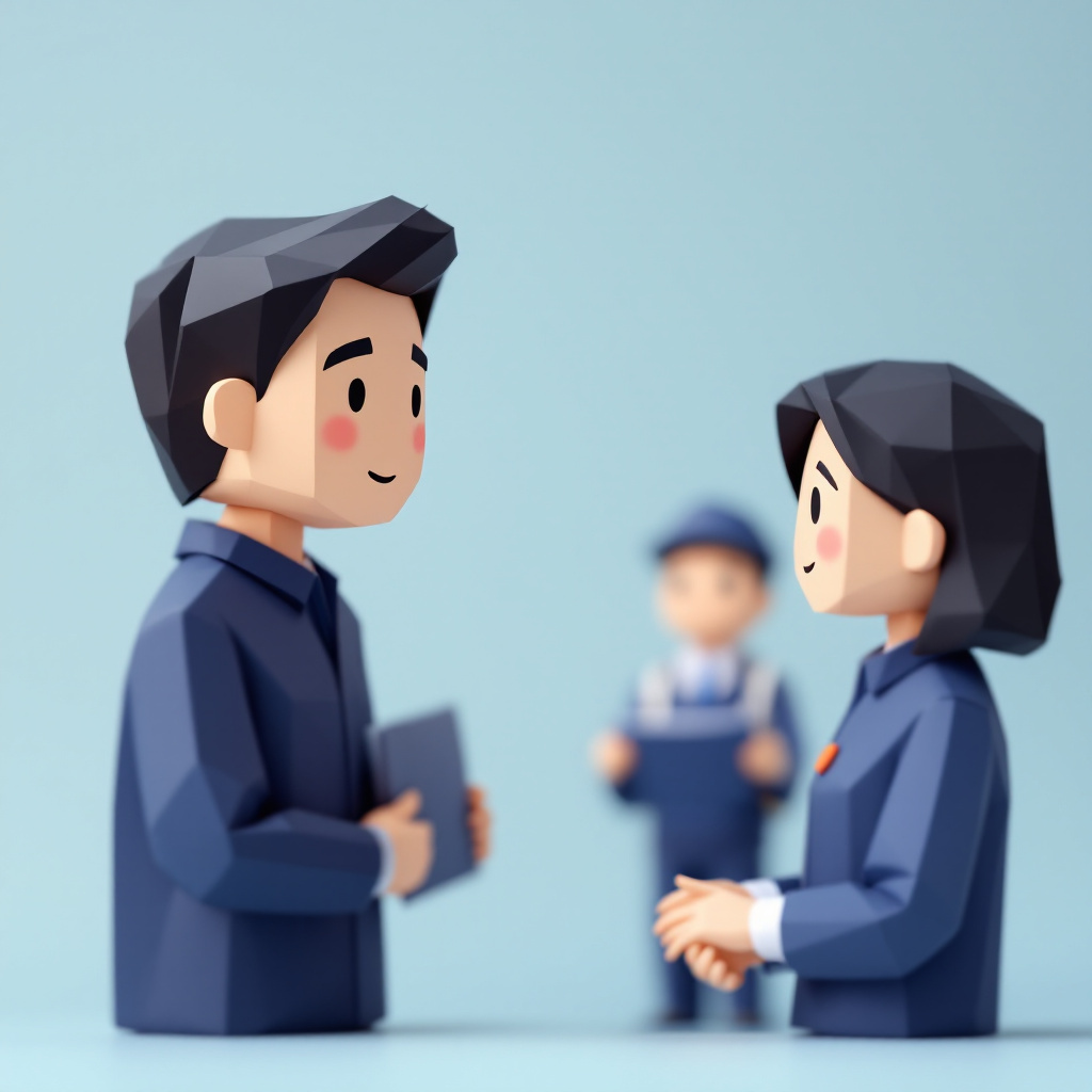 通訳・多言語コーディネーターのキャラクターイラスト